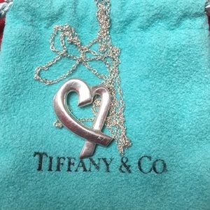 Tiffany silver heart shape necklace